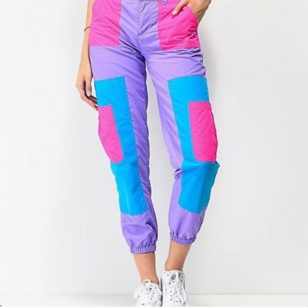 Vintage ALAB 80's Style Jogger Colorblock Pants
